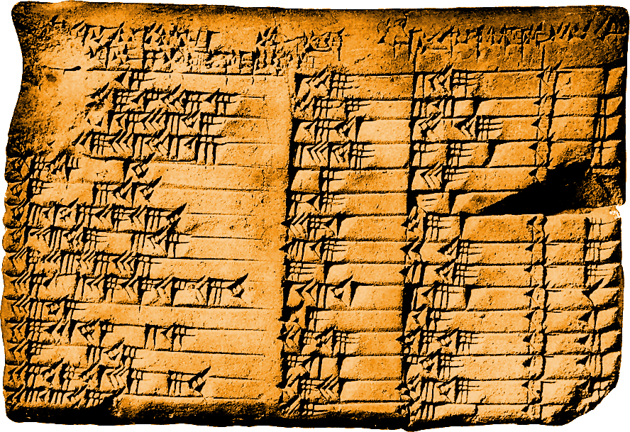 Babylonian tablet listing Pythagorean triples