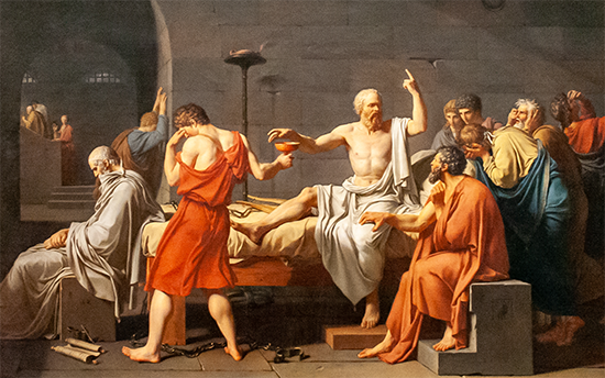 IMAGE: Jacques-Louis David, The Death of Socrates, 1787